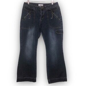Vintage 90s Y2K Jordache Jeans Low Rise Flare Jeans Cargo wide leg Size 14